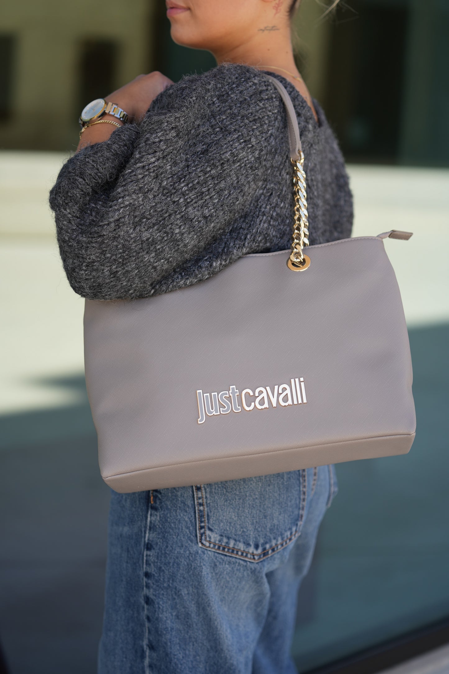 Mala Cinza Just Cavalli FW25