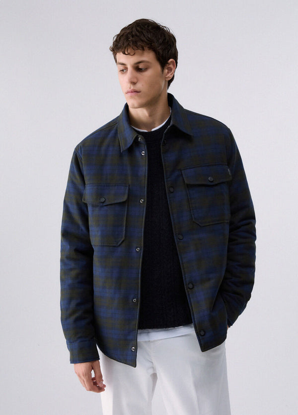 Sobrecamisa com Padrão Xadrez Liu Jo Azul