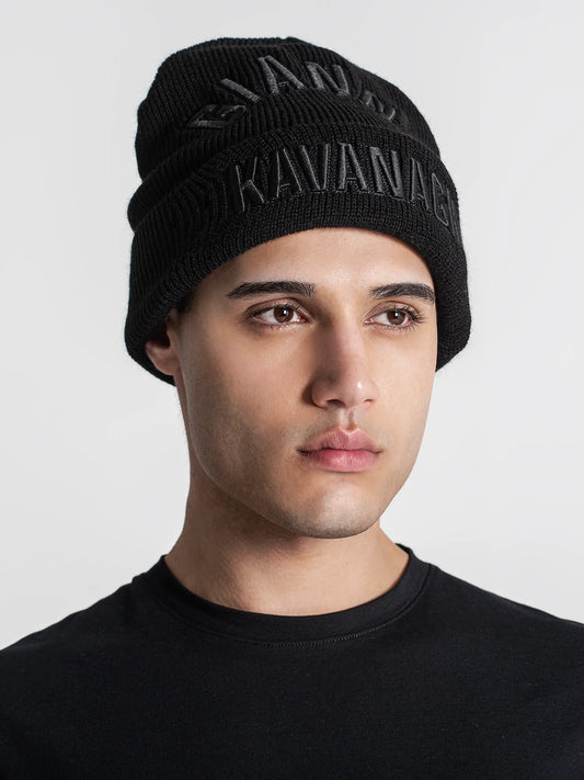 Gorro Preto de Malha Tricotada Gianni Kavanagh