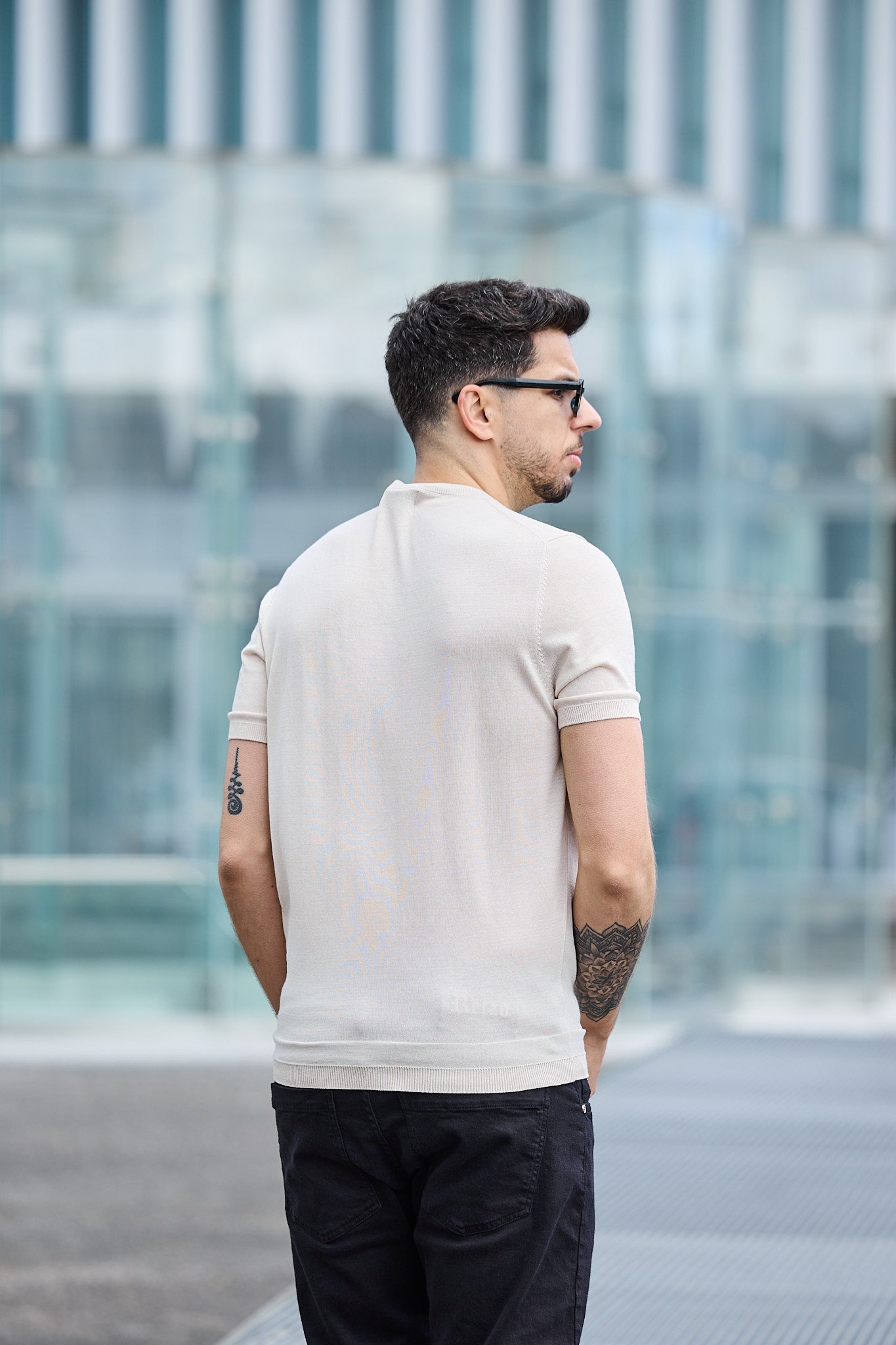 T-shirt Malha Bege SS25