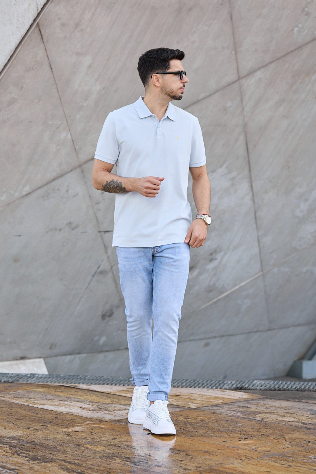 Polo Azul Claro Calvin Klein SS25