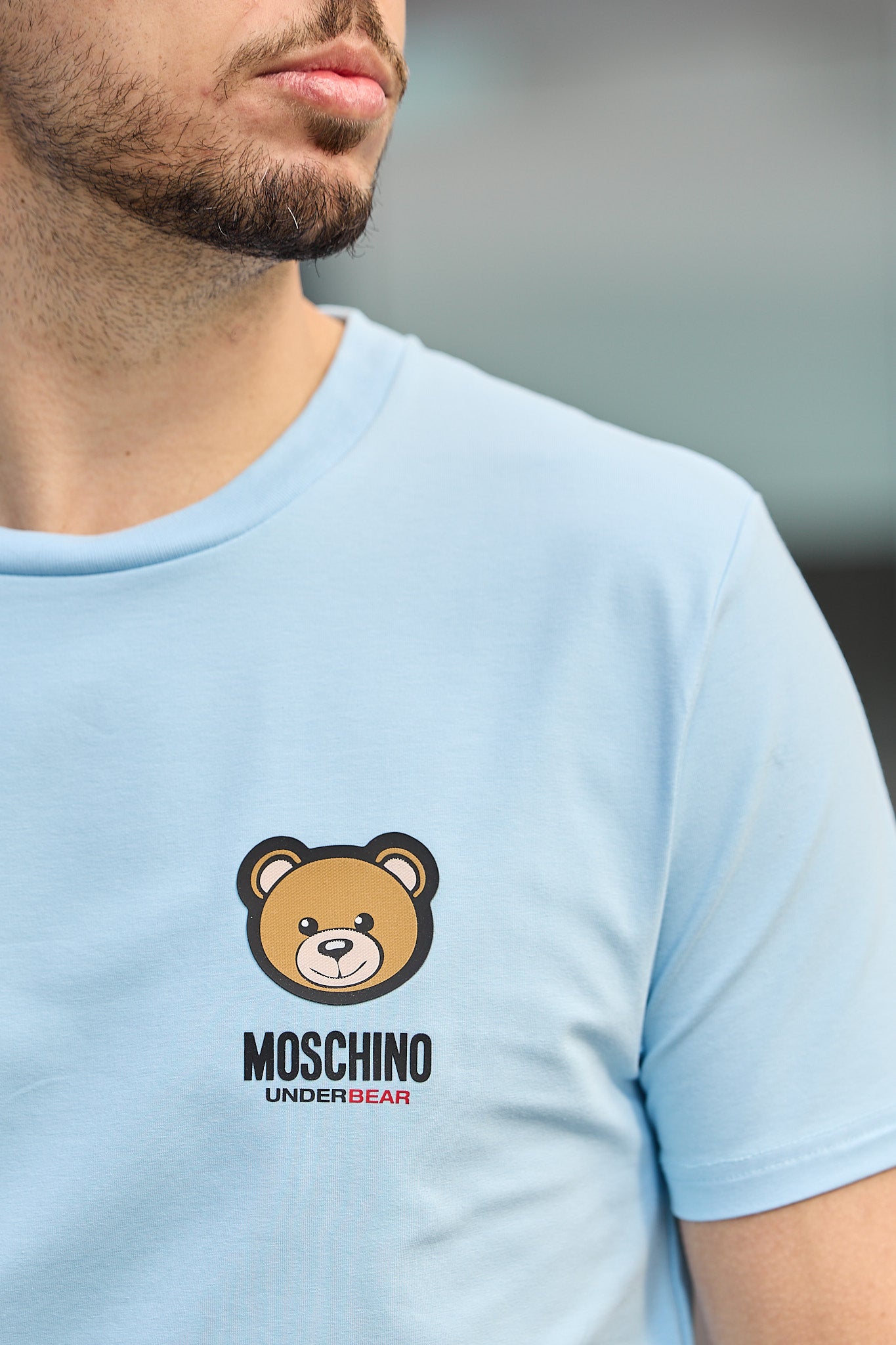 T-shirt Azul Claro Moschino SS25