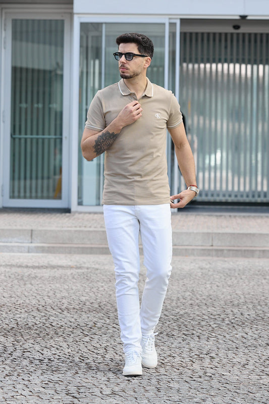 Calças de Ganga Branca Calvin Klein SS25