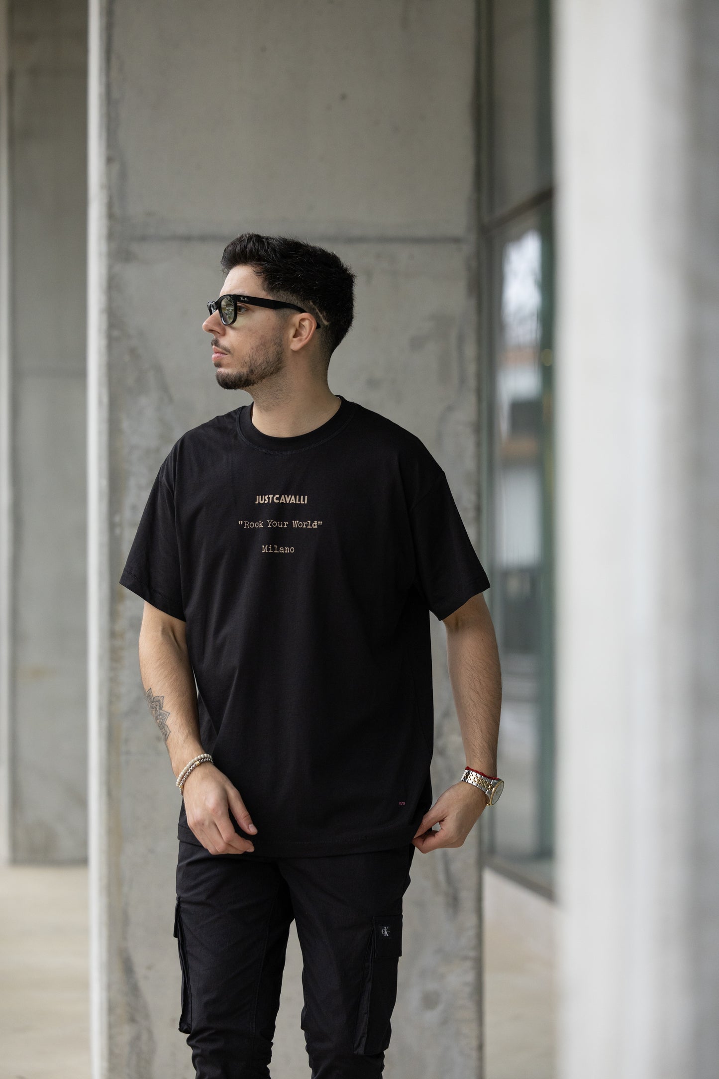 T-shirt Preta Just Cavalli SS25