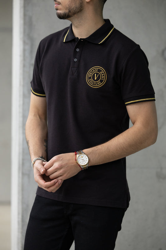 Polo Preto Versace Jeans Couture SS25