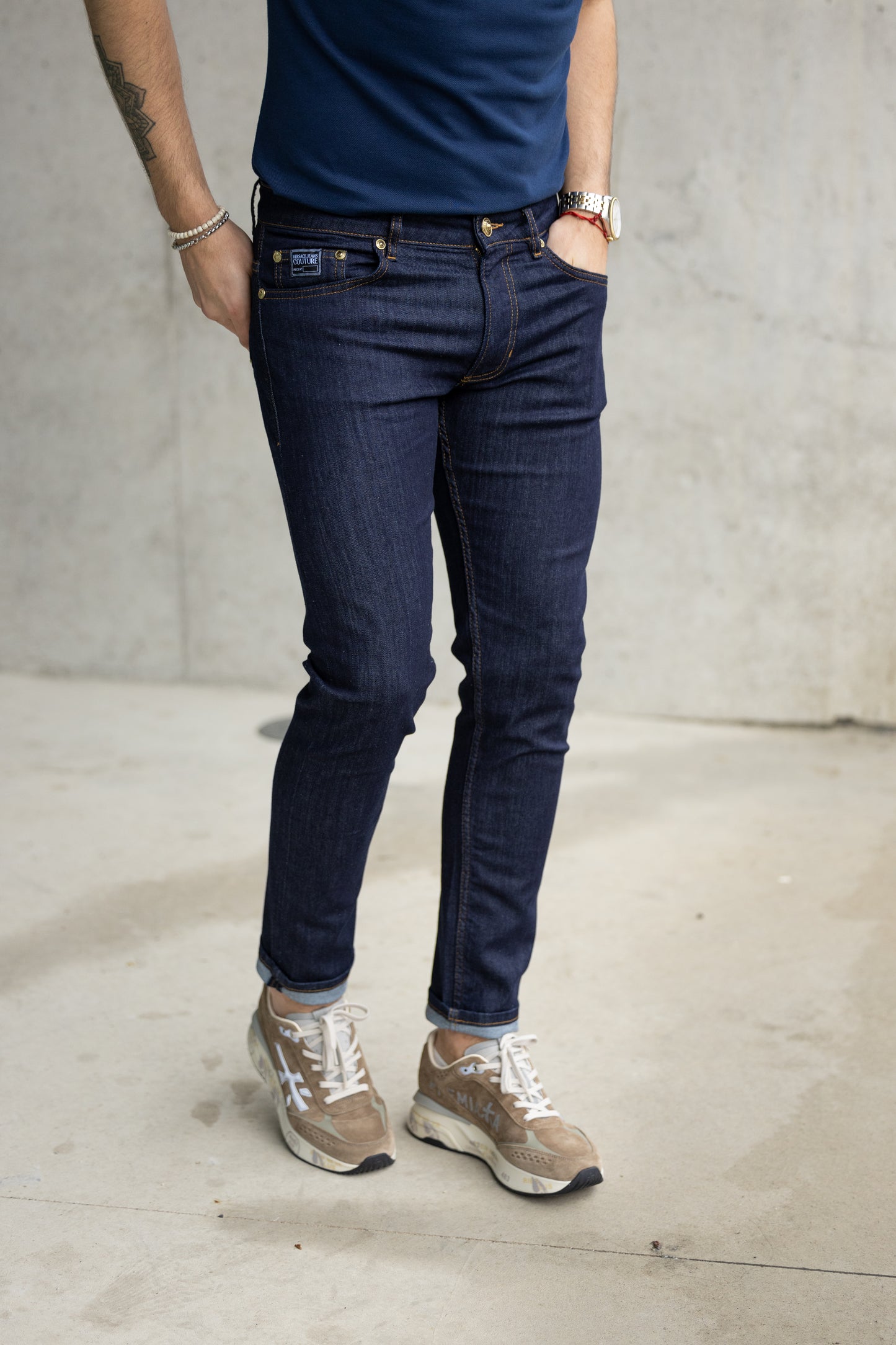 Calças de Ganga Escura Versace Jeans Couture SS25