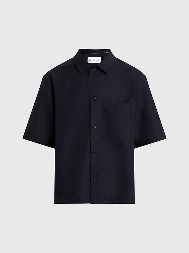 Camisa Linho Calvin Klein Preta SS24