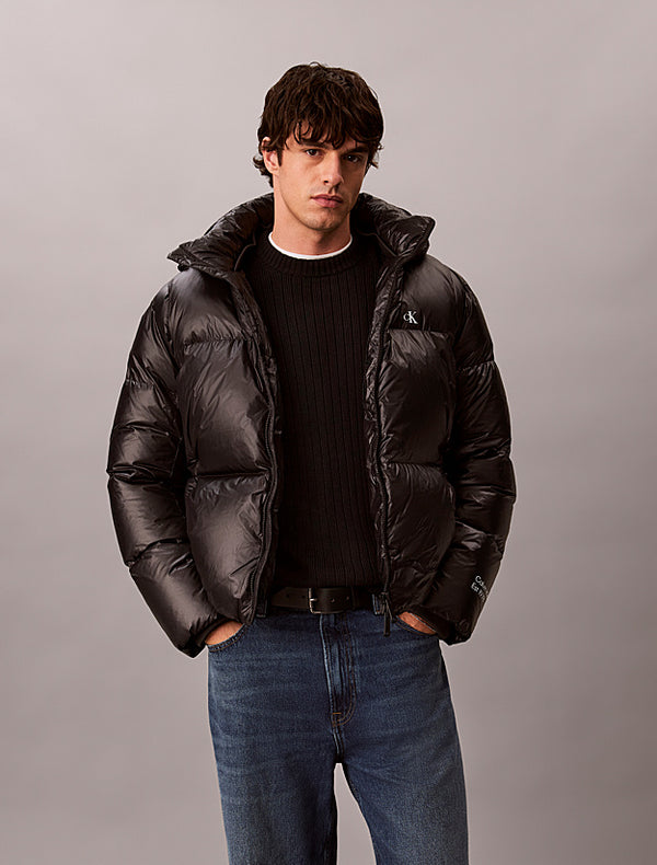 Casaco Puffer Calvin Klein de Penas Preto