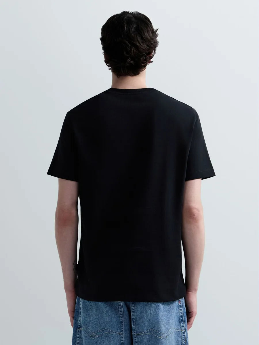 T-shirt Replay Preta com Logótipo Bordado Replay
