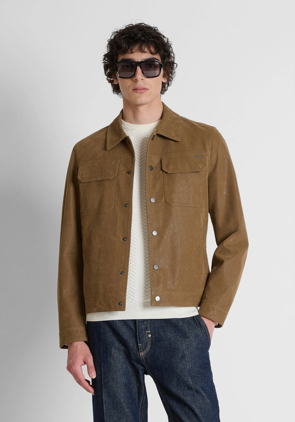 Sobrecamisa Slim-fit Bege