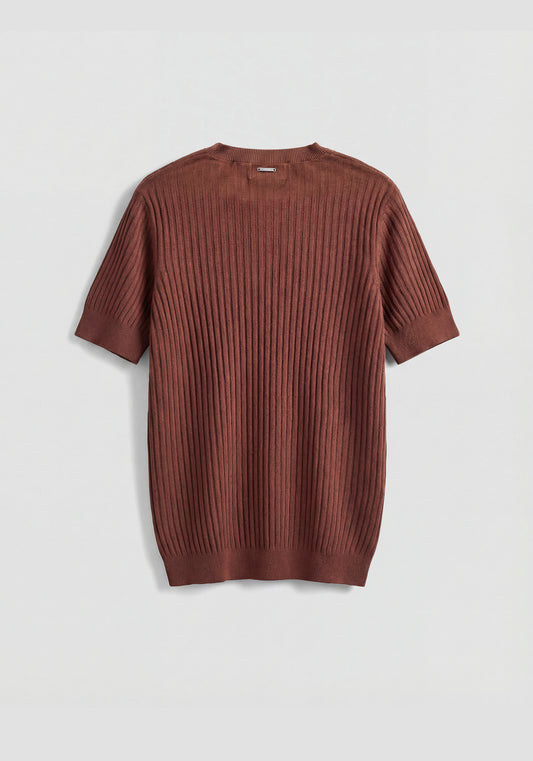 T-shirt Malha Canelada Tijolo Antony Morato SS26