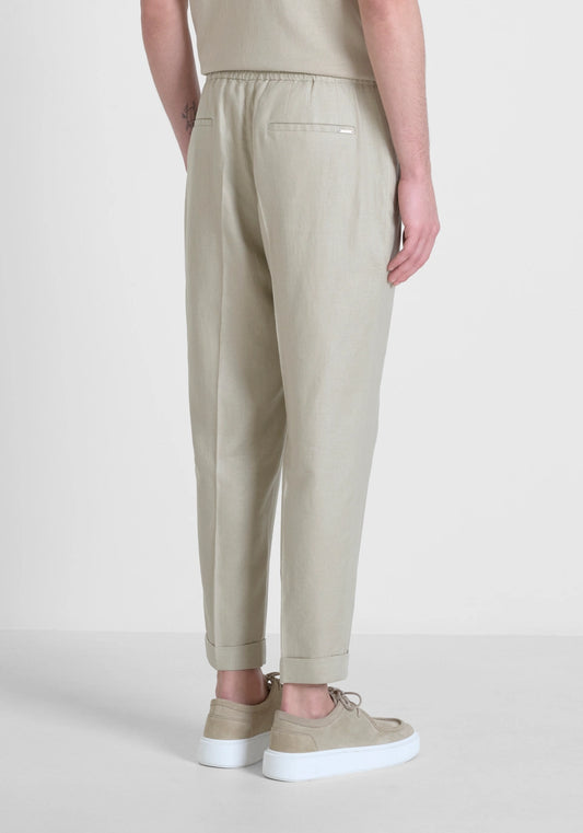 Calças de Linho Bege Antony Morato SS25