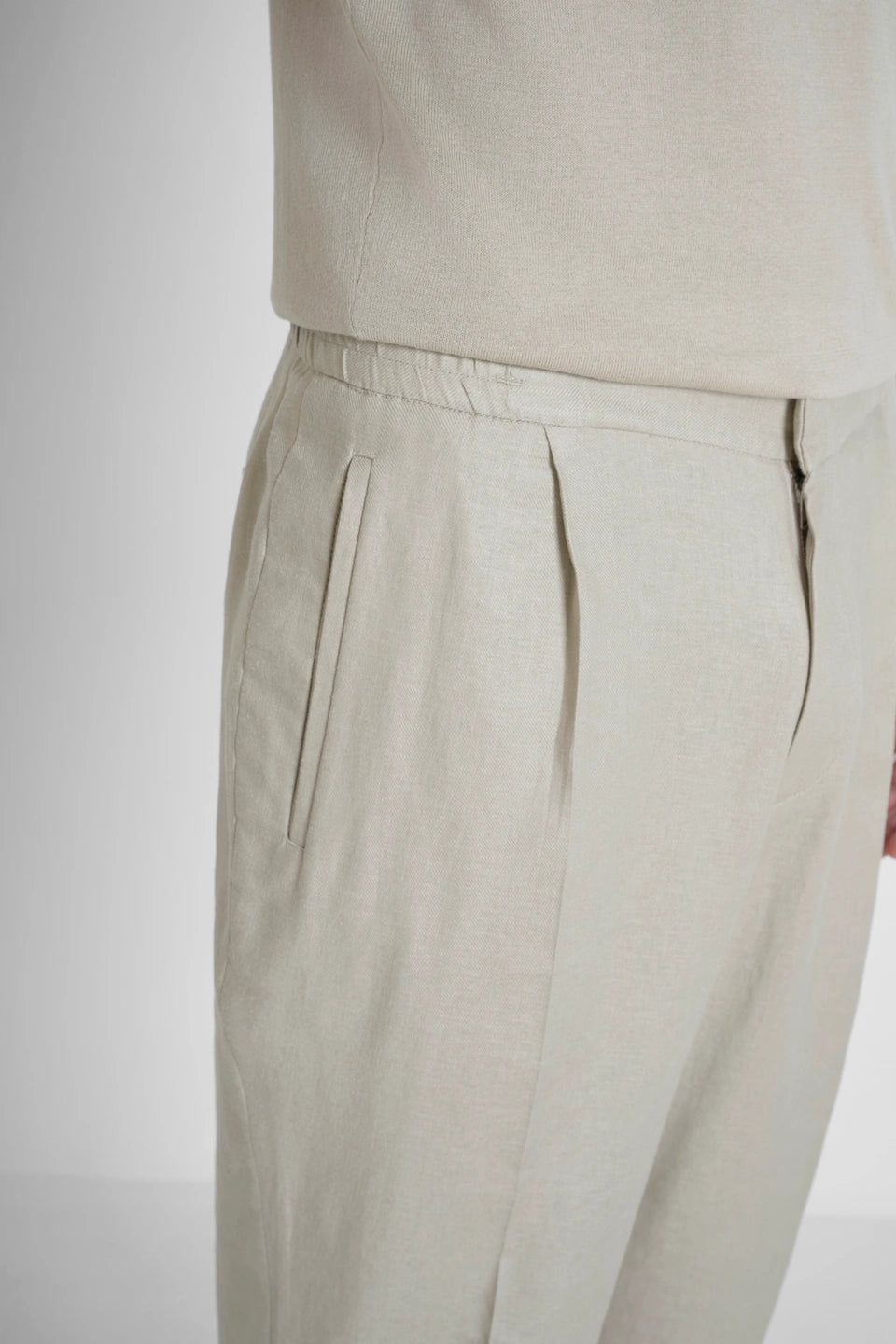 Calças de Linho Bege Antony Morato SS25