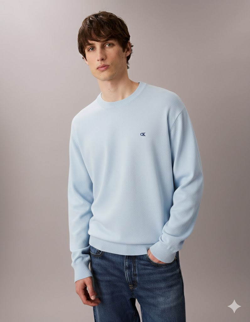 Camisola De Malha Azul Calvin Klein SS26