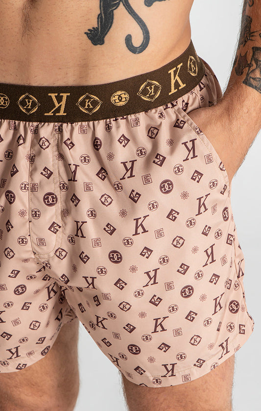 Calções de Banho Bege Gianni Kavanah SS25
