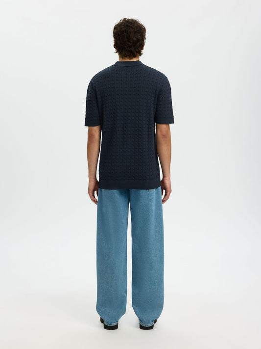 Polo Malha Azul Selected SS26