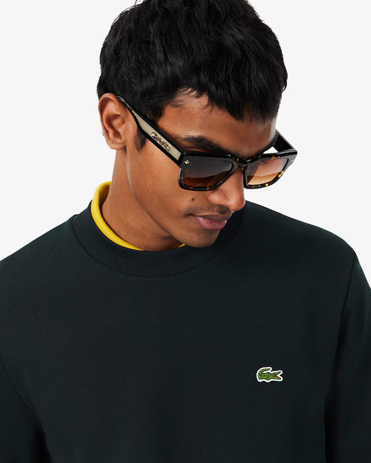 Sweatshirt Básica Lacoste Preta Verde Lacoste