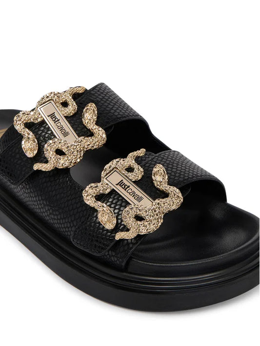 Sándalia Preta Just Cavalli SS26