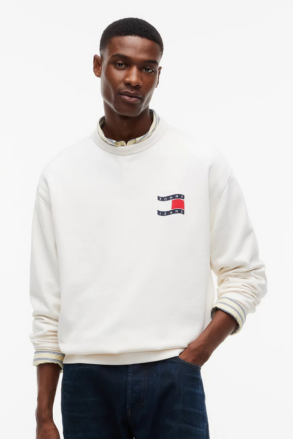 Sweatshirt Relaxed Tommy Hilfiger Branca