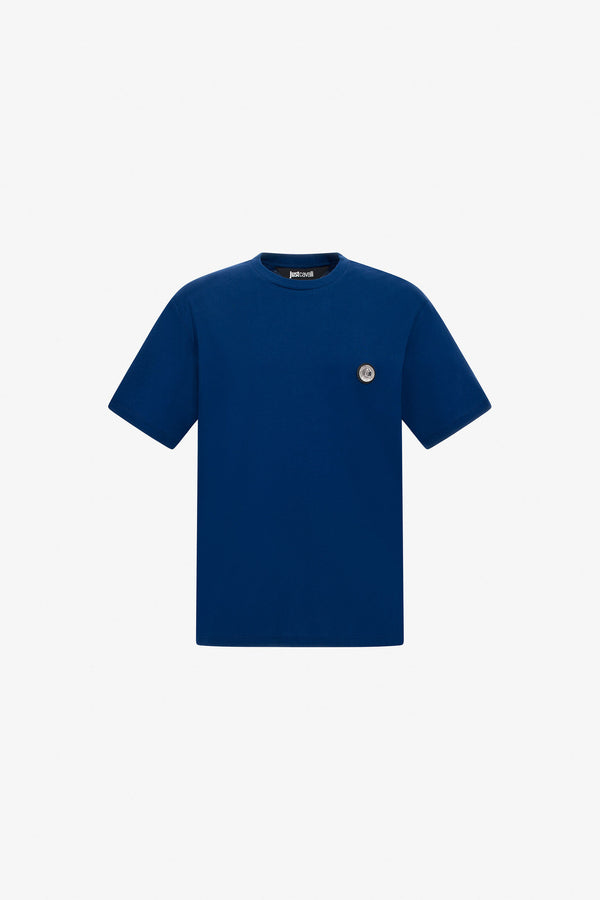 T-shirt Azul Just Cavalli 77OAHE09 FW24