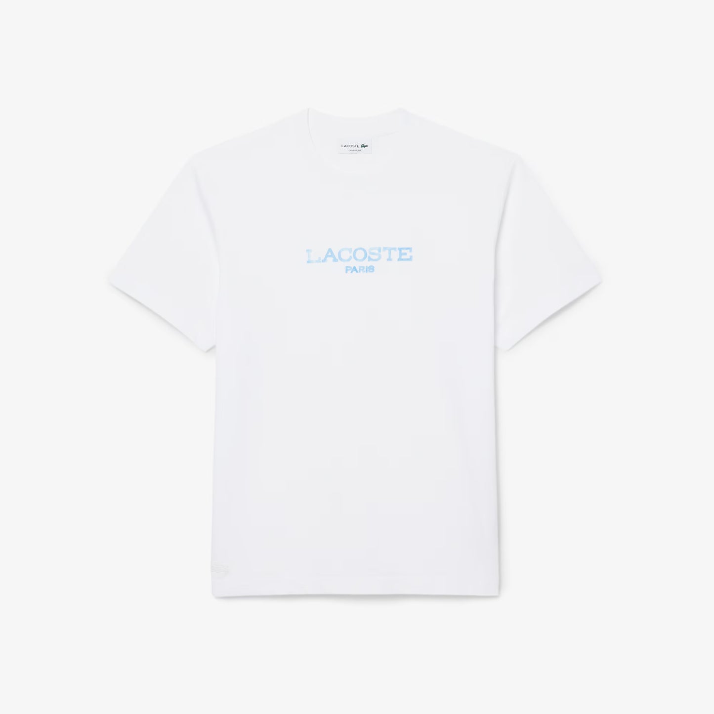 T-shirt Branca com Estampa Azul