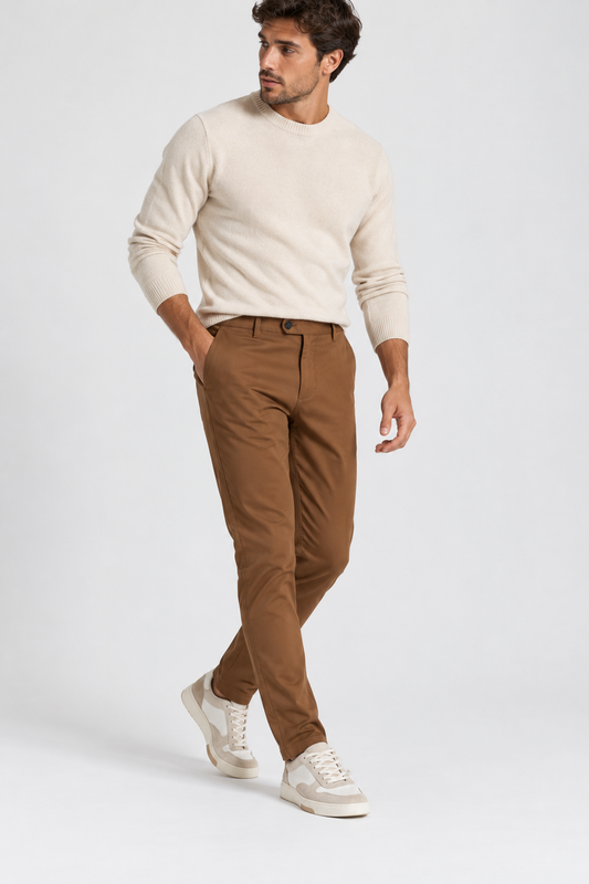 Calças Chino Gianni Lupo Camel Gianni Lupo