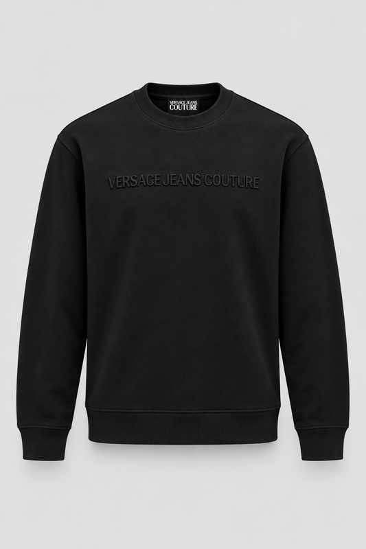 Sweatshirt com Alto Relevo Versace Jeans Couture Preta Versace Jeans Couture