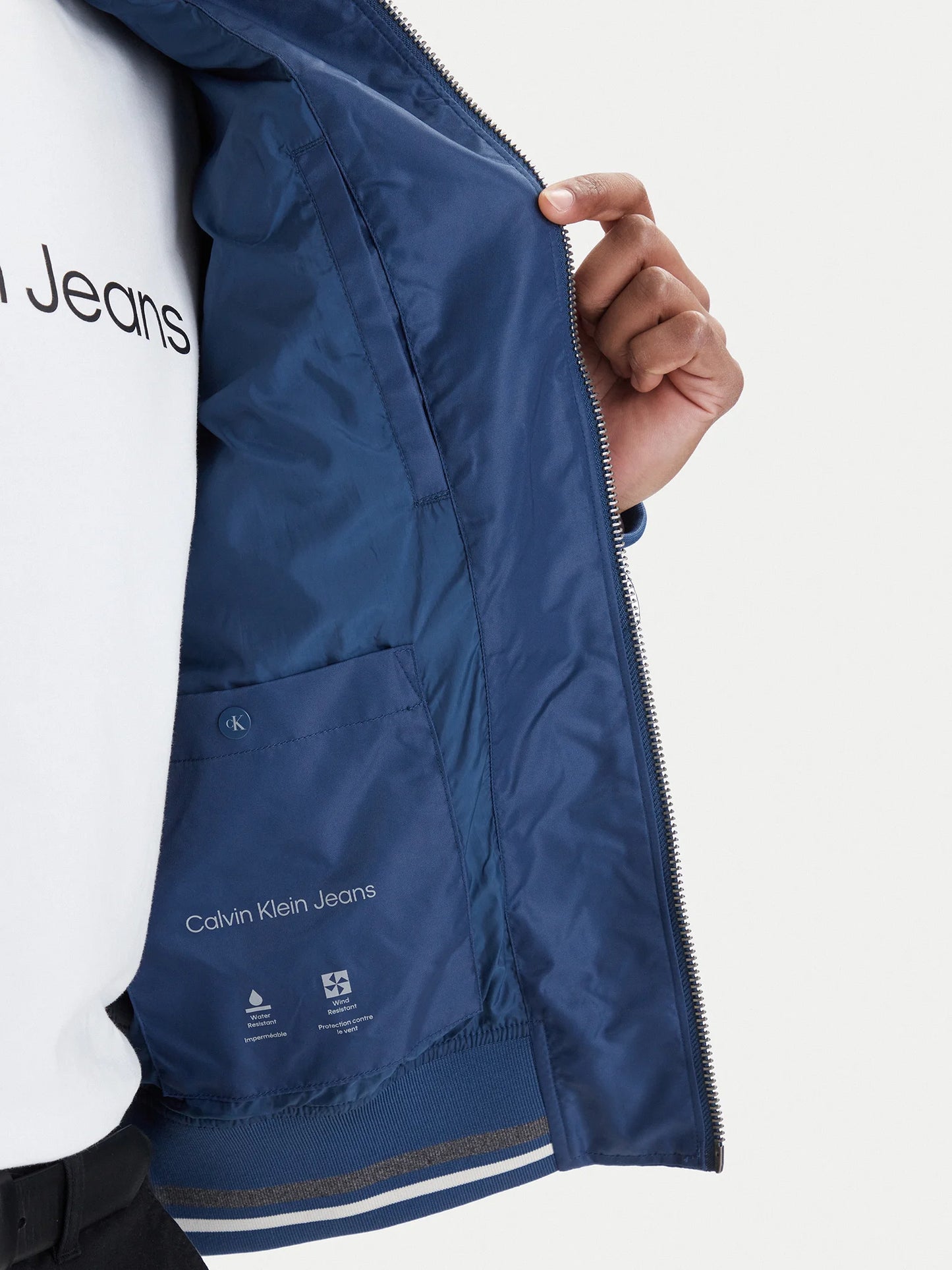 Casaco Bomber Azul Calvin Klein SS26