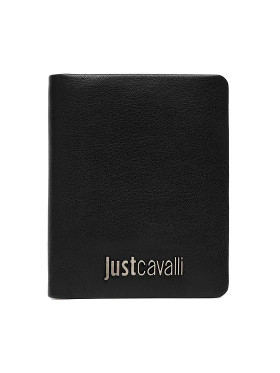 Carteira Vertical Just Cavalli Couro em Preto