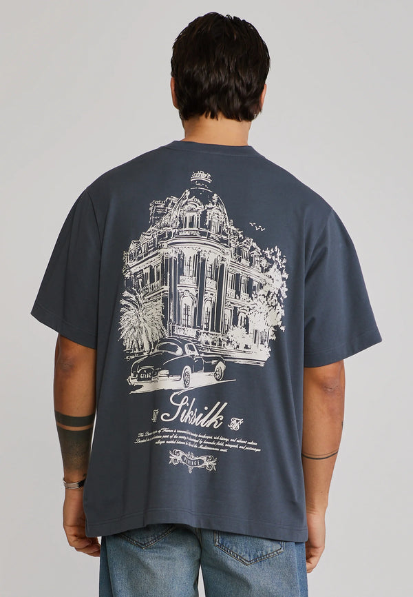 T-shirt Cinza Estampada