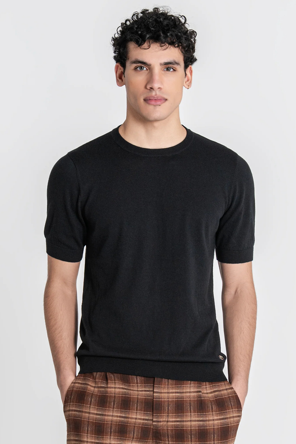 T-shirt Preta Malha