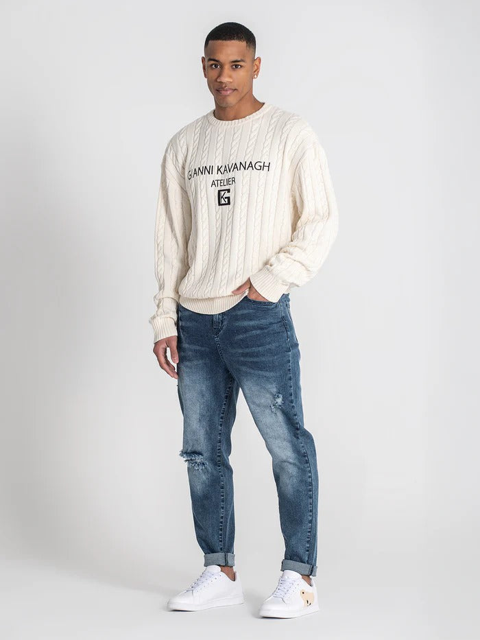 Camisola de Malha Branca Gianni Kavanagh FW25