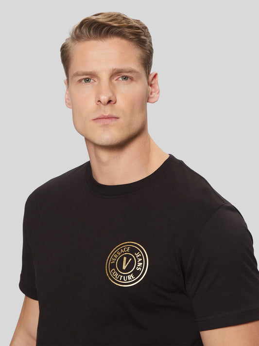 T-shirt Preta Versace Jeans Couture SS25