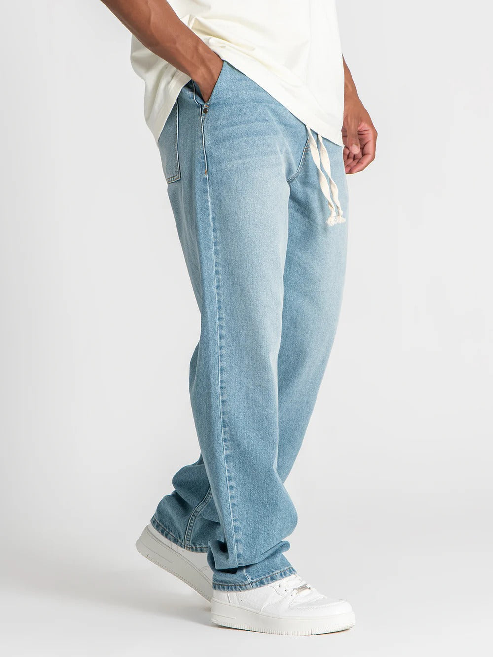 Calças de Ganga Azul Clara Gianni Kavanagh FW25