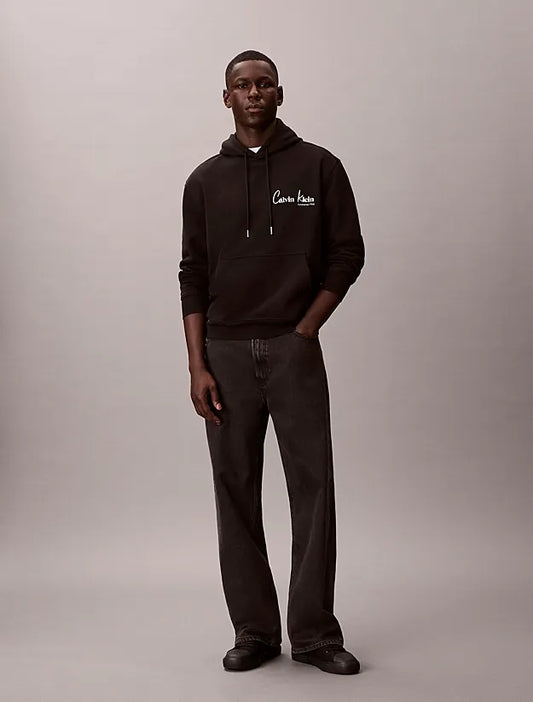 Sweatshirt de Capuz Preta Calvin Klein SS26