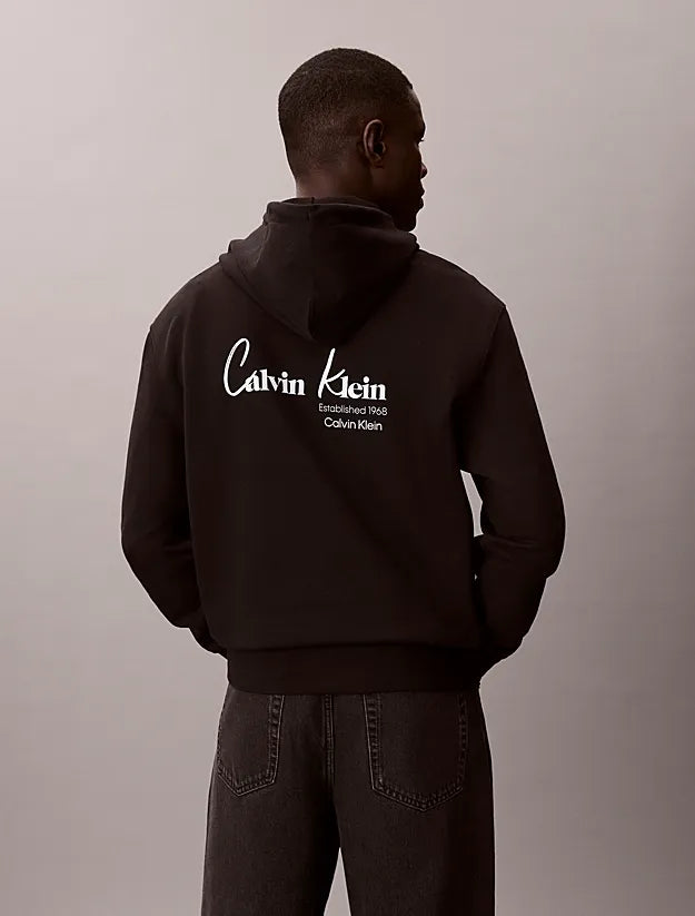 Sweatshirt de Capuz Preta Calvin Klein SS26