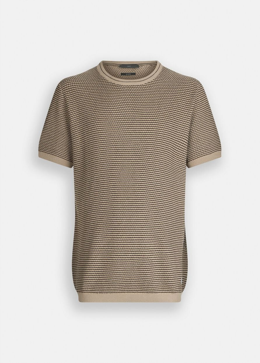 T-shirt de Malha Bege e Castanha Liu Jo FW25