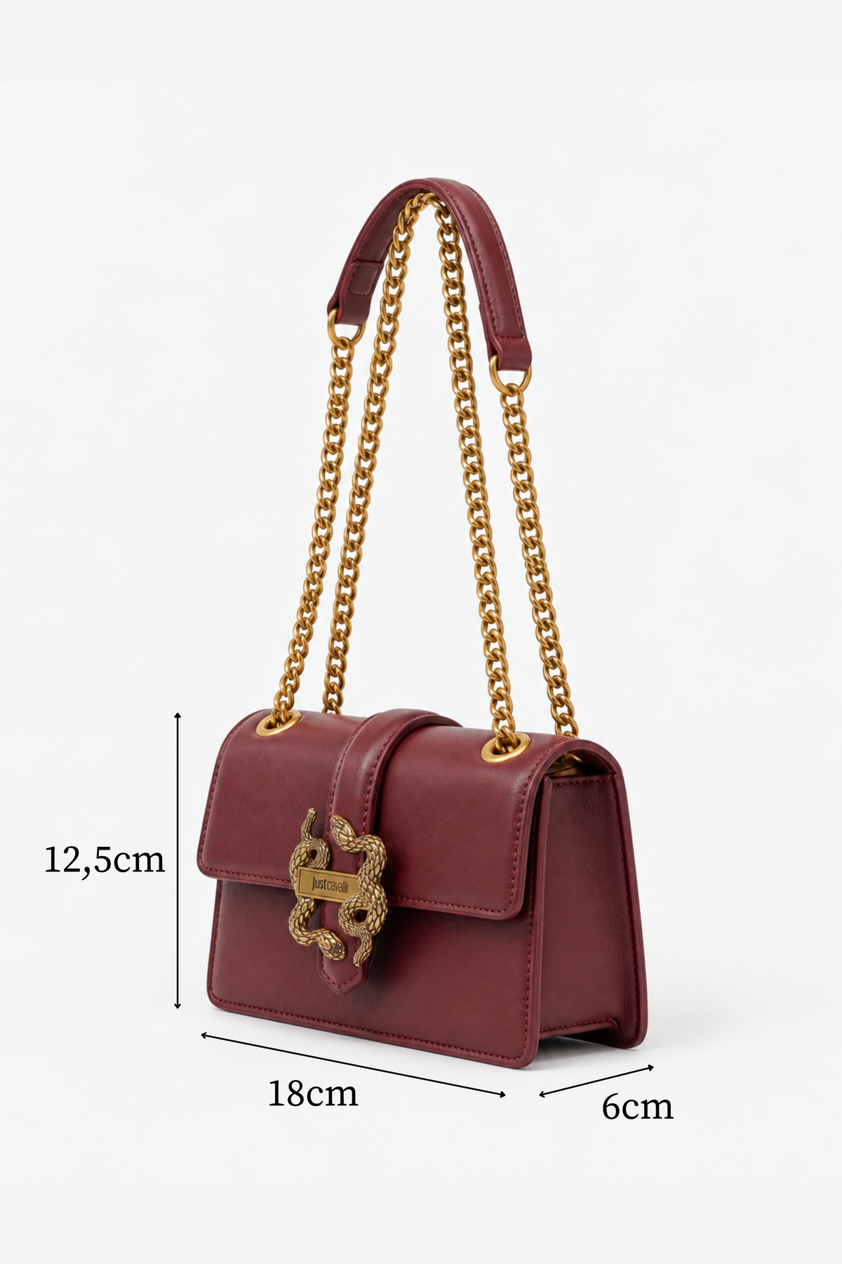Mala de Ombro Corrente Just Cavalli Serpentes Bordõ Just Cavalli W