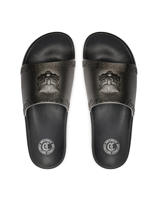 Chinelos Just Cavalli Pretos 76QA3SZ2 SS24