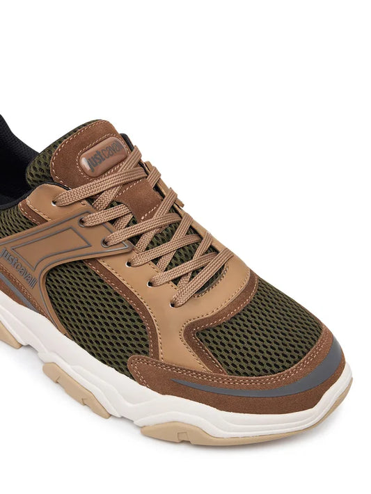 Sapatilhas Verdes e Camel Just Cavalli SS26