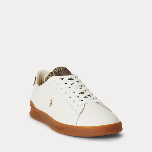 Sapatilhas Ralph Lauren Heritage Court Brancas e Castanhas Ralph Lauren