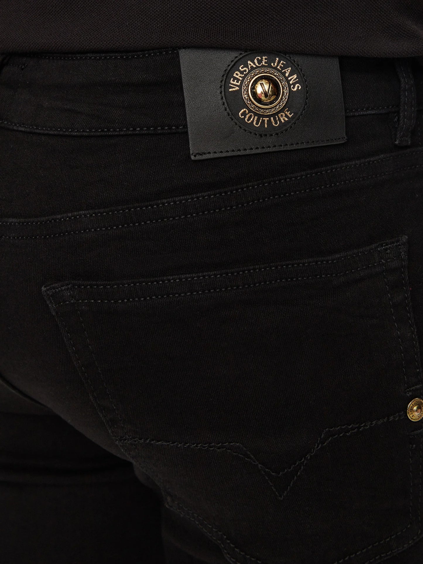 Calças De Ganga Versace Jeans Couture Pretas FW24