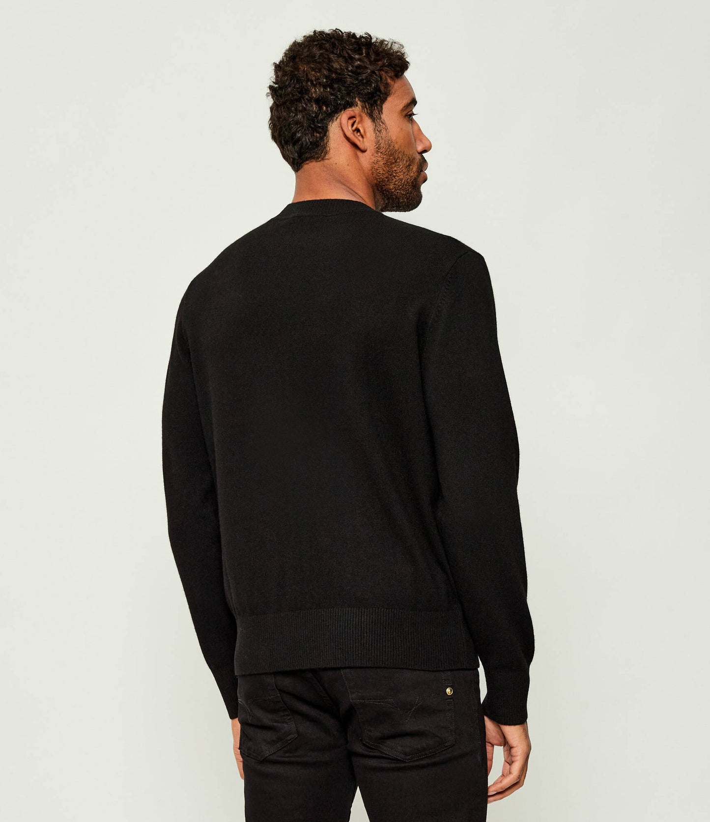 Camisola de Malha Preta Versace Jeans Couture FW25