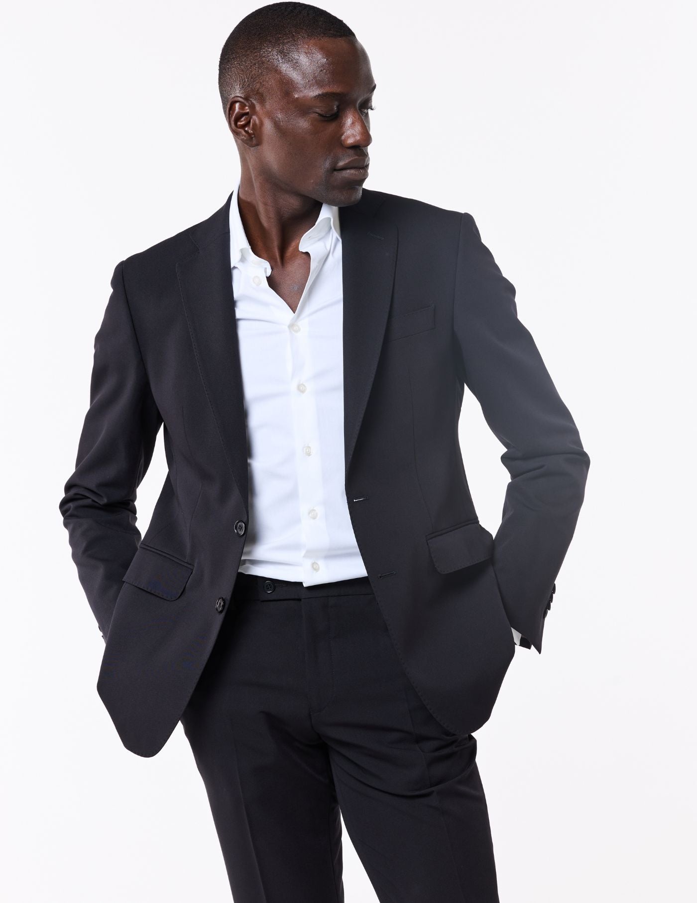 Fato Clássico Slim Fit Cavemen Preto SS26