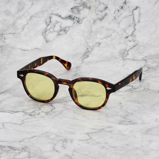 Óculos de Sol Johnny Yellow & Tortoise - Green SS-25