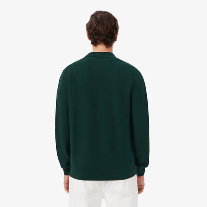 Polo de Malha Manga Comprida Classic Fit Lacoste Verde Lacoste