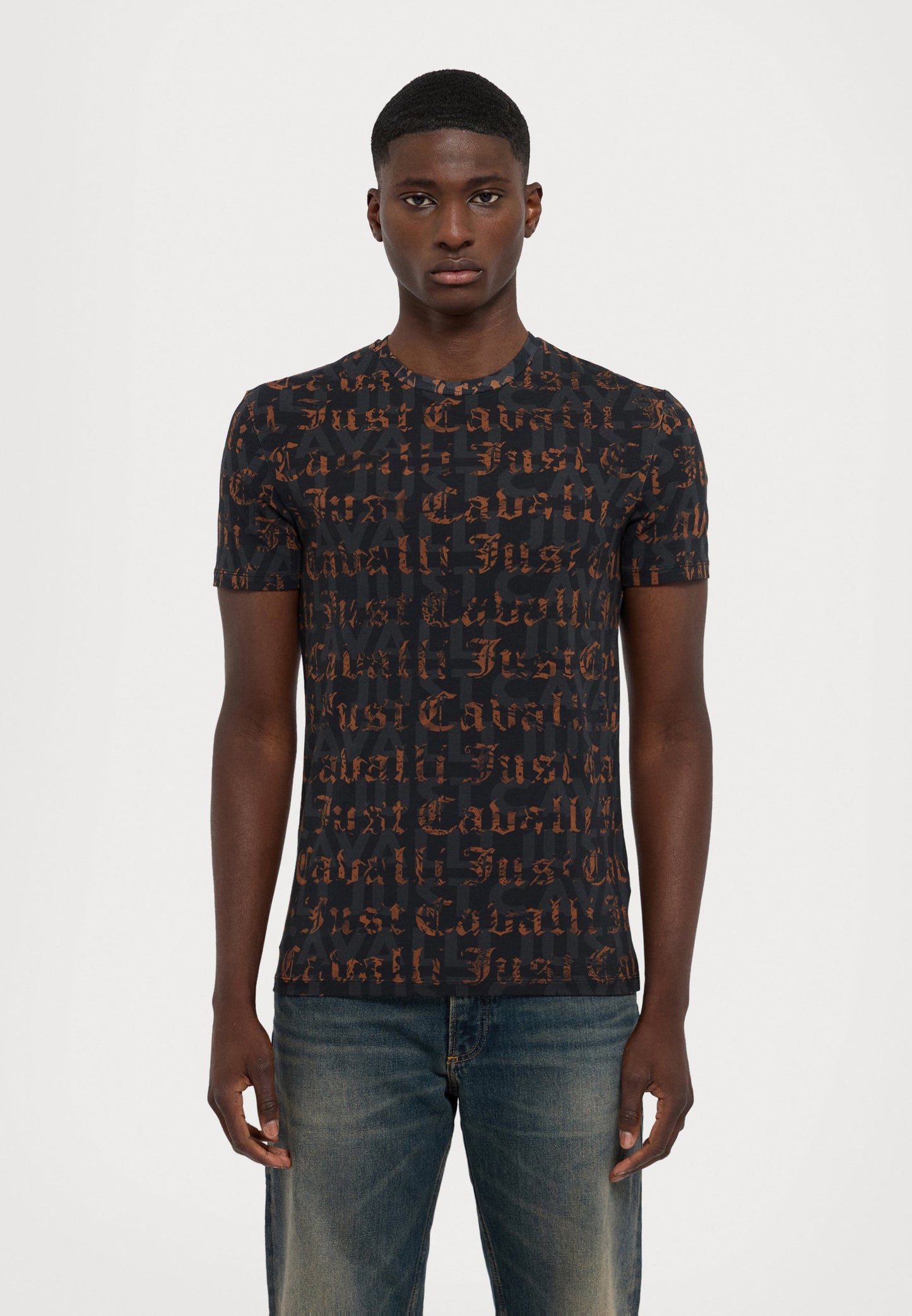 T-shirt Just Cavalli Preta 77OAHE12 FW24