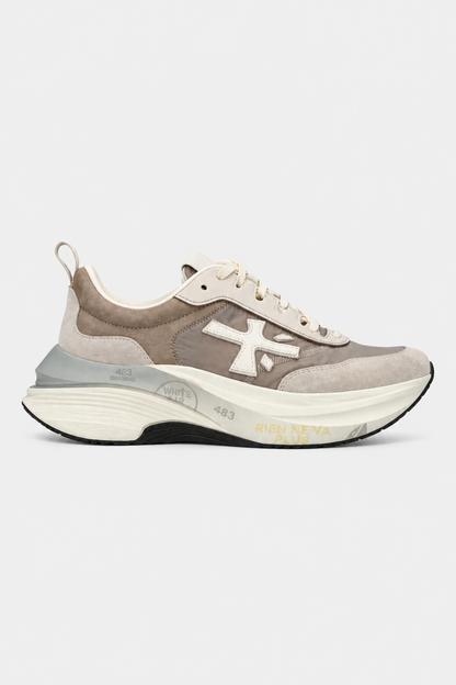 Sapatilhas Premiata Bege e Taupe Premiata W