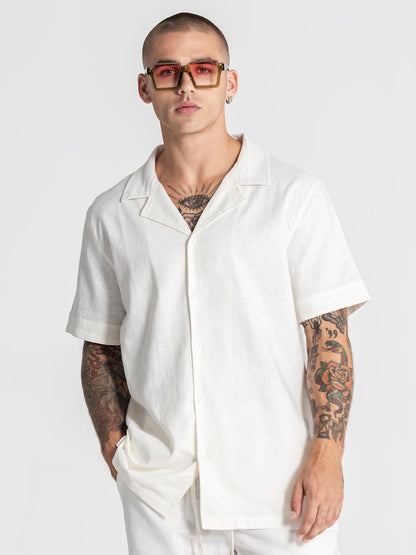 Conjunto de Linho Branco - Camisa e Calção Gianni Kavanagh