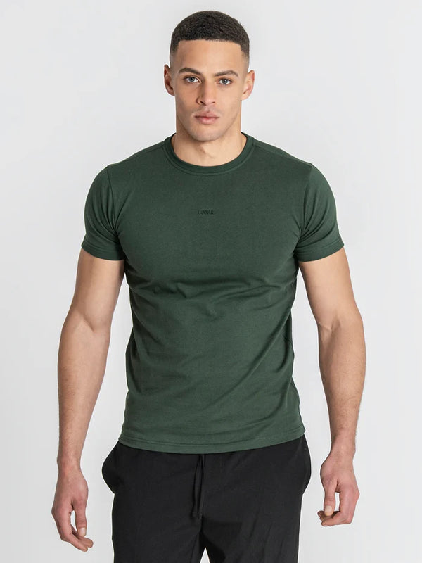T-shirt Verde com Logo Bordado Gianni Kavanagh